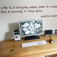 [벽화스텐실도안] 명언(체플린) RJ-1206