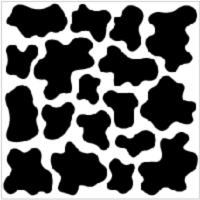 젖소무늬 스티커(블랙