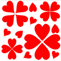 하트무늬 스티커(색상선택)