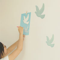 [벽화스텐실도안] 비둘기 셋트