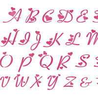 [스텐실도안] 사랑체 (A~Z)(AJ-5006)