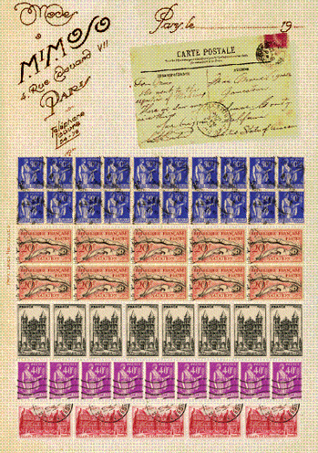 데코레이션 스티커 - 우표