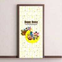 [MK] 현관문시트 _ 베어돌훼미리 달나라에서~