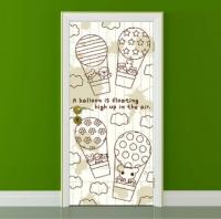 [MK]  현관문시트 _ 기구를 타고 하늘을 날아요