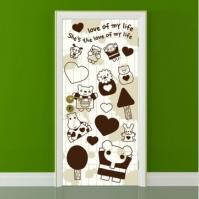 [MK]  현관문시트 _ 엘리와친구들 나무숲에서