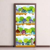 [MK] 현관문시트 _ 평화로운 마을