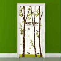 [MK]  현관문시트 _ 새들의 자작나무 2