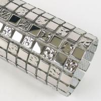 [DO] [모자이크타일]유리-L02.래비드메탈릭실버(알크기15mm*두께6mm) (박스22장)
