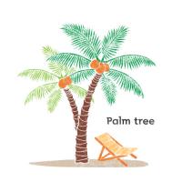 [스텐실 도안] RJ-3604야자나무스텐실 대형벽화