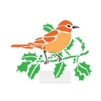 [스텐실도안]AJ-2202 호랑가시나무새