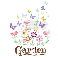 [스텐실도안]AJ-9003 가든 꽃나비