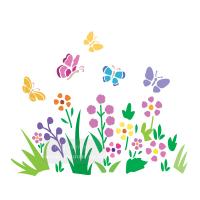 [스텐실도안] RJ-1300 꽃과나비