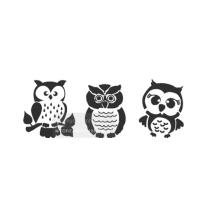 [스텐실도안]AJ-3191 부엉이 삼총사 2