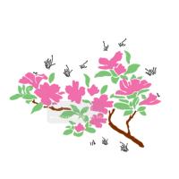 [스텐실도안]AJ-3195 철쭉꽃3