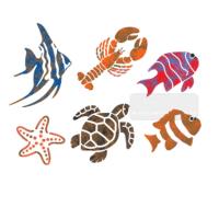 [스텐실도안] AJ-3197 물고기 바다친구들 1