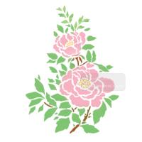 [스텐실도안] aj-5082 모란도 민화