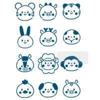 [스텐실도안] aj-6050 12띠동물들(12간지)