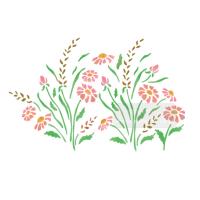 [스텐실도안]AJ-6051 들꽃플라워