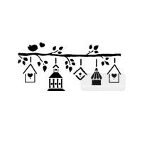 [스텐실도안]aj-5084 컨츄리버드하우스