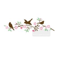 [스텐실도안]aj-5085꽃과새