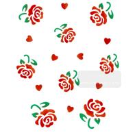 [스텐실도안]AJ-4030자유로운장미꽃