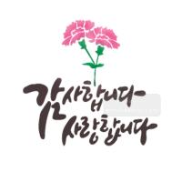 [스텐실도안]bJ-4093감사합니다 사랑합니다카네이션(캘리그라피)