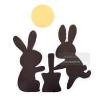 [스텐실도안]ns-1141토끼 떡방아찢는토끼  달토끼