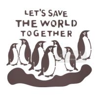 [스텐실도안]bJ-5034팽귄 세이브더월드 투게더