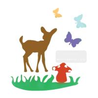 [스텐실도안]AJ-2235사슴과버섯 그리고나비
