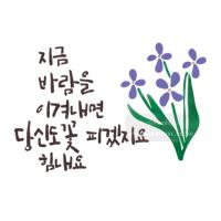 [스텐실도안]bJ-4120지금바람을이겨내면 당신도꽃피겠지요(캘리그라피)