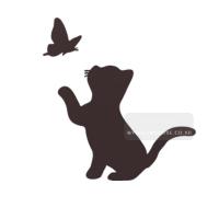 [스텐실도안]ns-1145고양이와나비