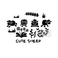 [스텐실도안]AJ-5096귀여운 양들